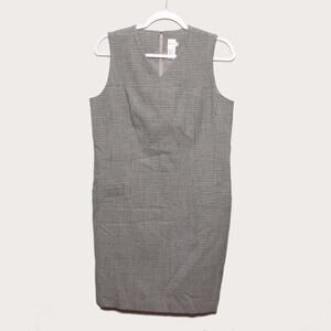 Et Vous Wool blend jumper shift dress grey plaid Size 10. New, No Tag.
